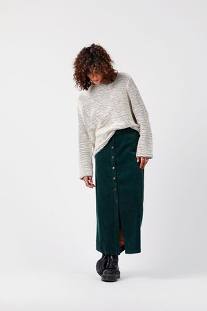SamaraOrganic Cotton Corduroy Skirt in Pine