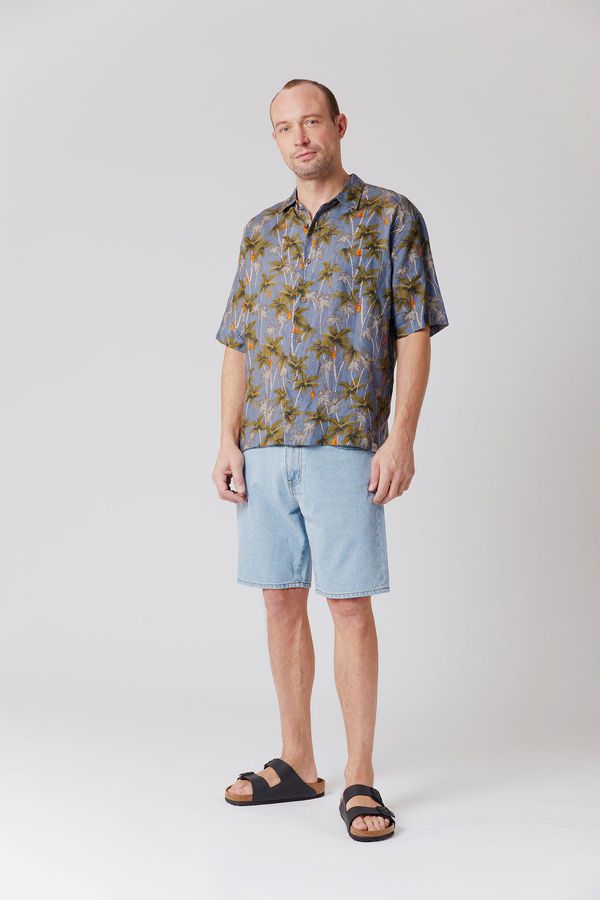 image of Lyric Organic Cotton Denim Shorts in Light Blue