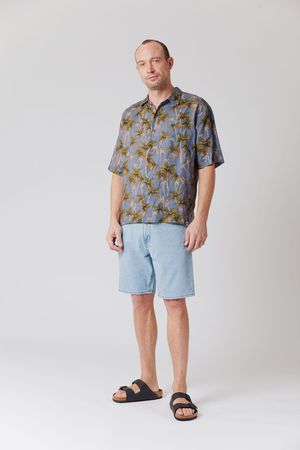 Lyric Organic Cotton Denim Shorts in Light Blue