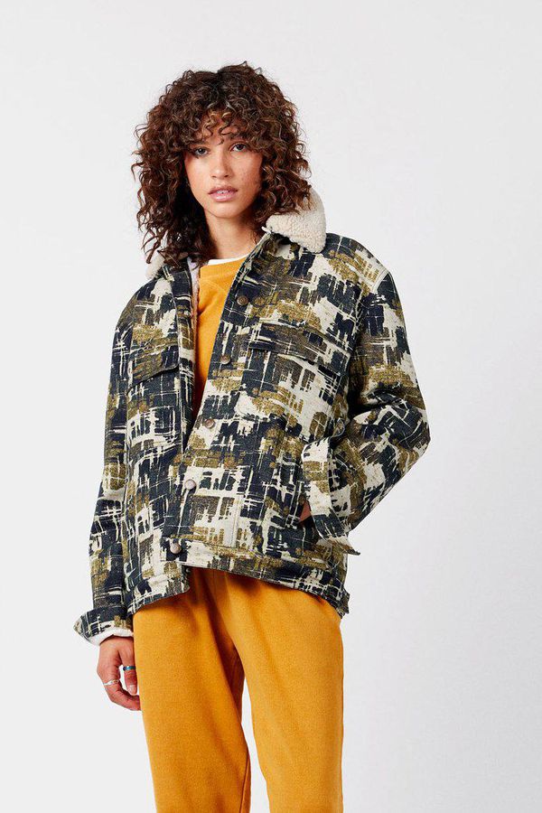 image of Ever Fleece Lined Organic Cotton Jacket in Moss
