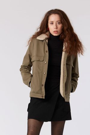 Ever Fleece Lined Organic Cotton Jacket in Slate