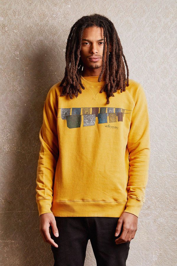 image of Free Tibet Organic Cotton Sweat Shirt in Mustard