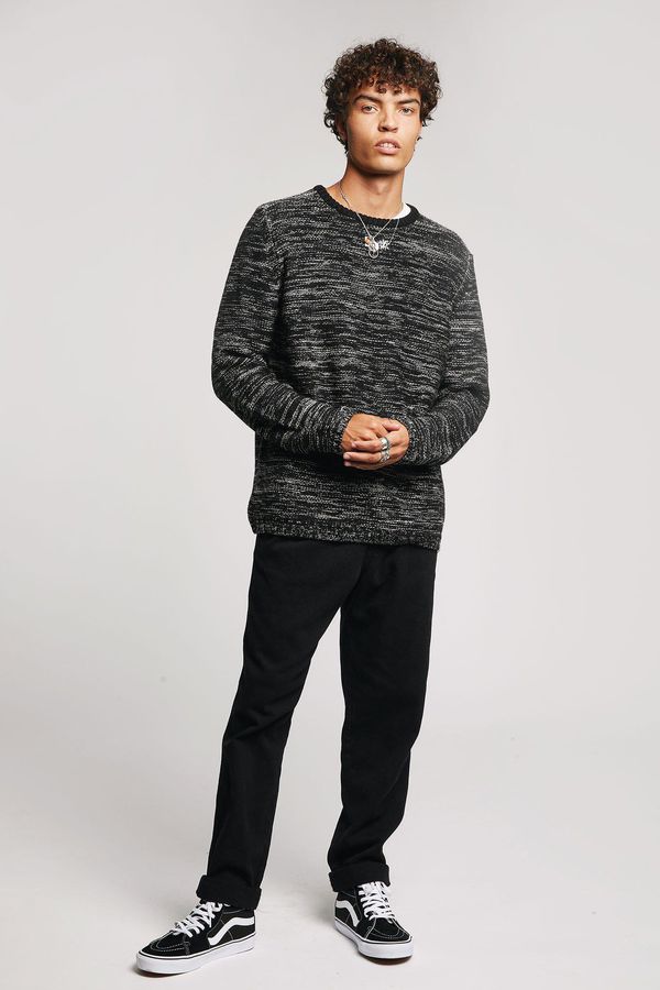 image of Glitch Merino Jumper in Black