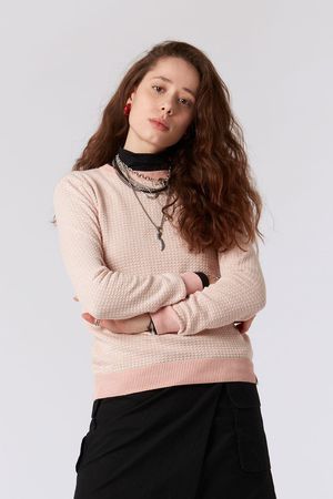 Hana Organic Cotton Jumper in Sea Pink