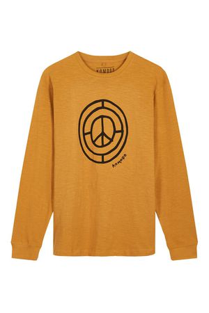 Sign Of Times Organic Cotton Tee in Mustard