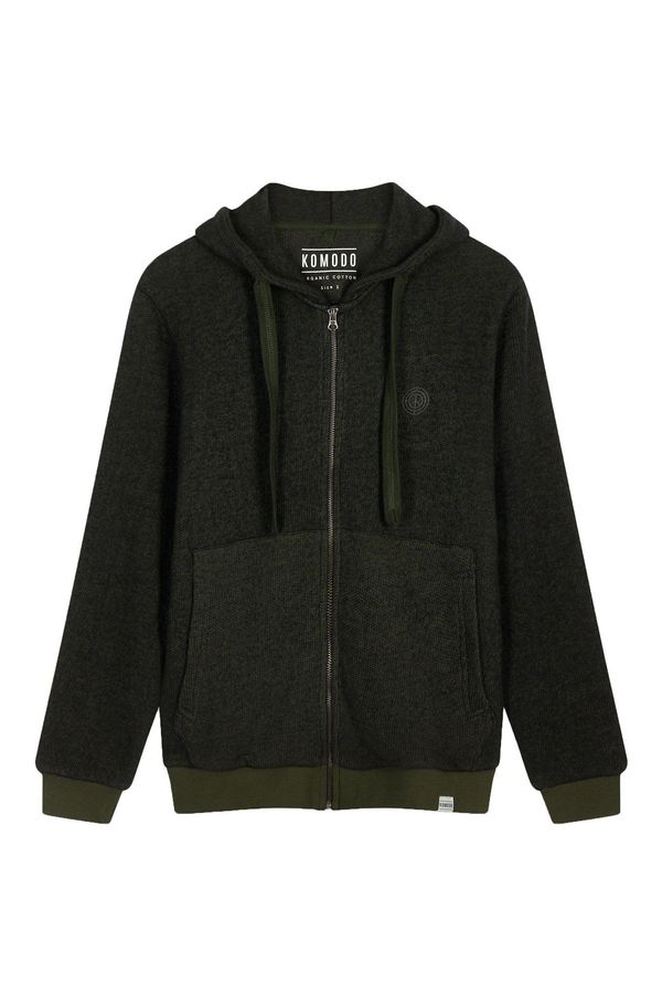 image of Sydney Organic Cotton Zip Through in Army Green