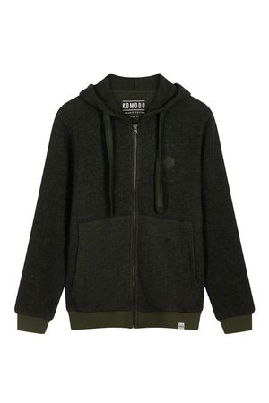 Sydney Organic Cotton Zip Through in Army Green