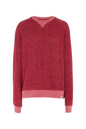 Anton Organic Cotton Melange Crew in Plum