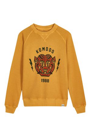 Tiger Organic Cotton Crew in Mustard