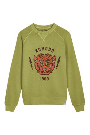 Tiger Organic Cotton Crew in Sage