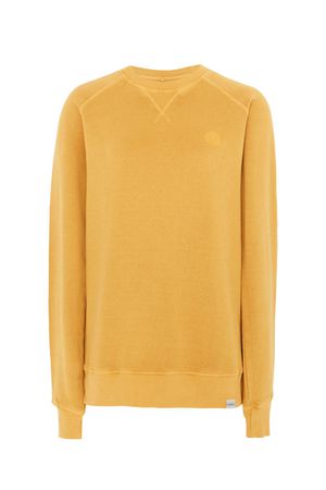 Anton Organic Cotton Melange Crew in Mustard