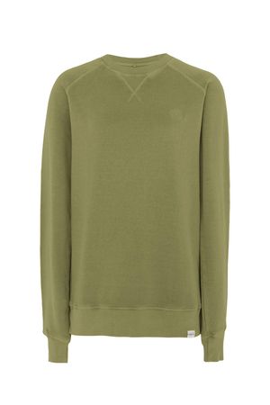 Anton Organic Cotton Melange Crew in Sage