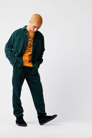 Carpenter Organic Cotton Corduroy Trousers in Pine