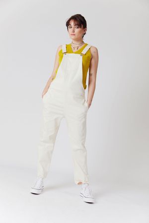 Joy Organic Cotton Dungarees in Off White