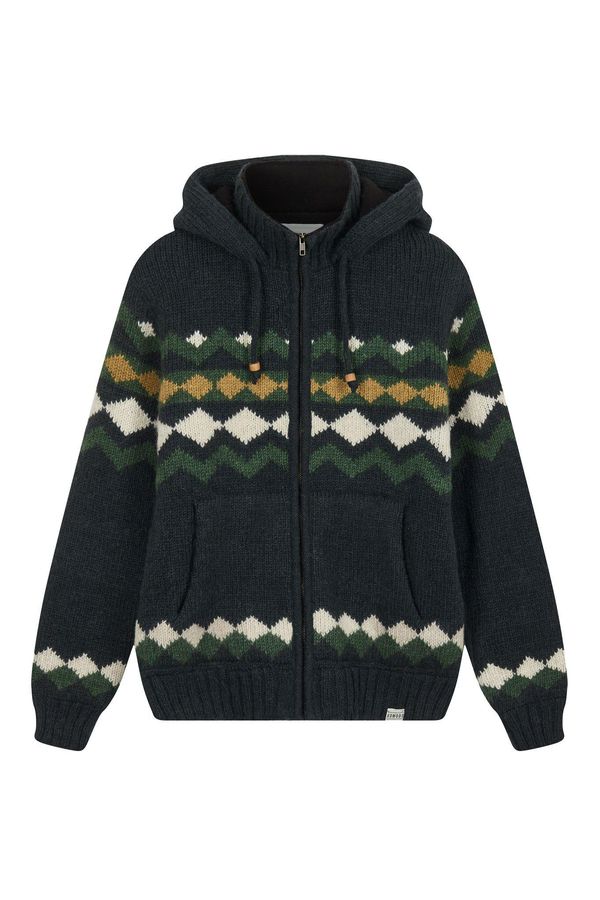 image of Snow Hooded Lambswool Jacket in Pine