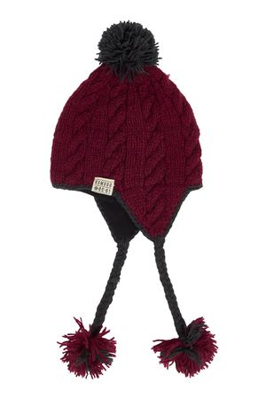 Dasher Lambswool Pom Hat in Plum