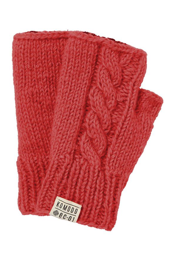 image of Dancer Hand Knitted Lambswool Mittens in Flame