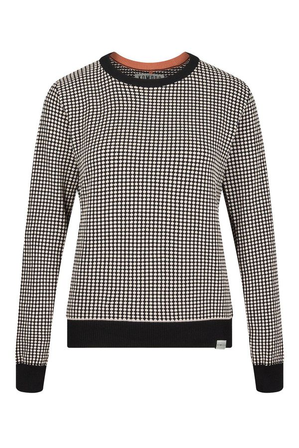 image of Hana Organic Cotton Jumper in Black and Shell