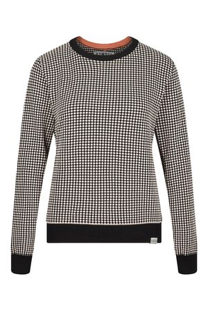 Hana Organic Cotton Jumper in Black and Shell