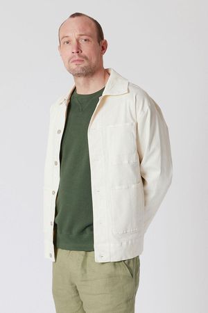 Larry Organic Cotton Jacket in Off White