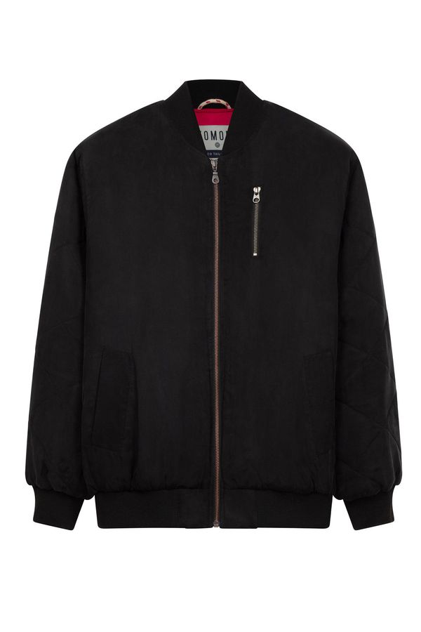 image of Misty Bomber Cupro Jacket in Black