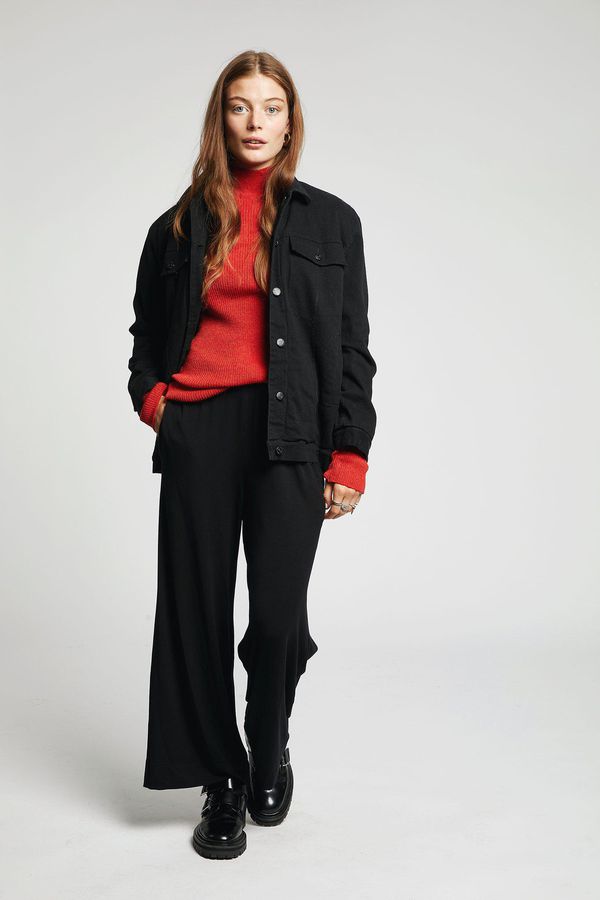 image of Evel Fleece Organic Cotton Jacket in Coal