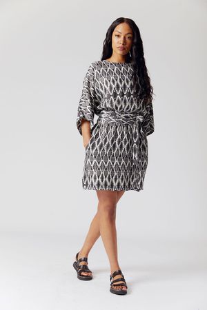 Obi One Cupro Dress in Off White