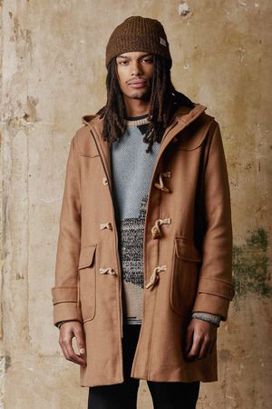 Paddy Recycled PET Duffle Coat in Tobacco