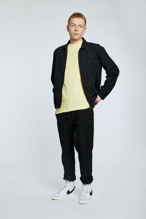 Pop Harry Organic Cotton Jacket in Black Coffee