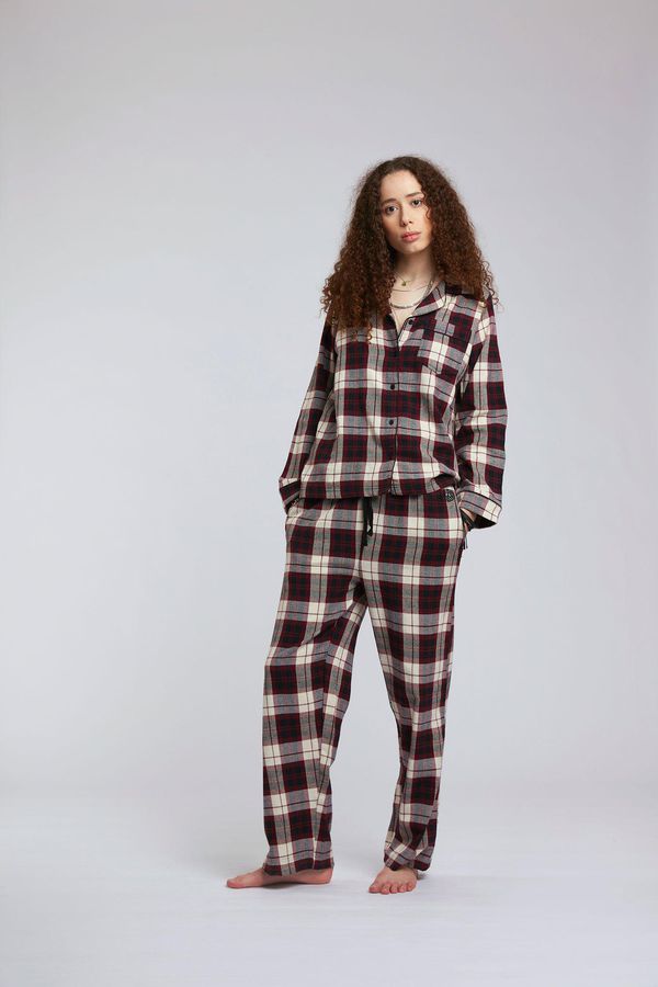 image of Womens Pyjama Set in Maroon