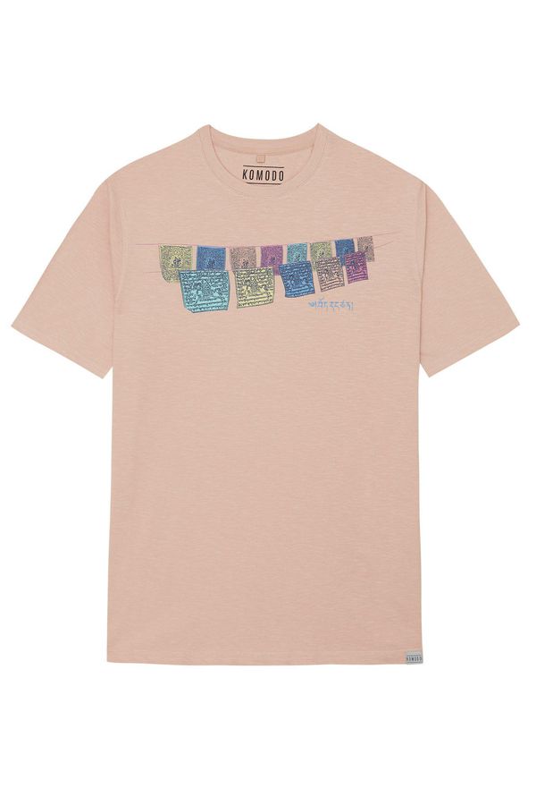 image of Kin Free Tibet Organic Cotton Tee in Peach