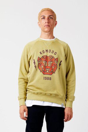 Tiger Organic Cotton Melange Crew in Sage