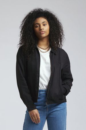 Tiger Blaze Cupro Jacket in Black Coffee