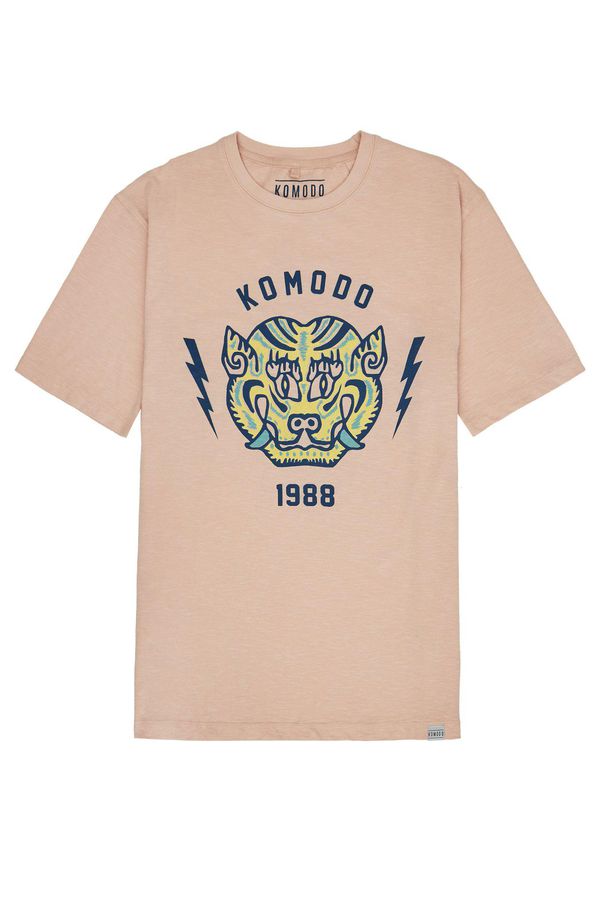 image of Kin Tiger Organic Cotton Tee in Peach