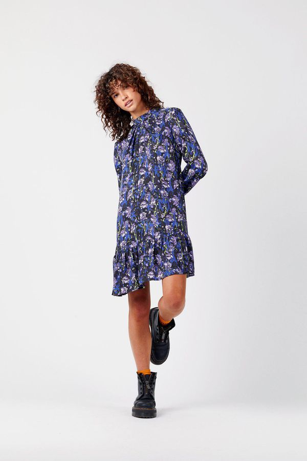 image of Twiggs Cupro Mini Dress in Himalayan Pops Purple Haze