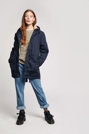 Wilson Water Resistant Organic Cotton Parka in Ink