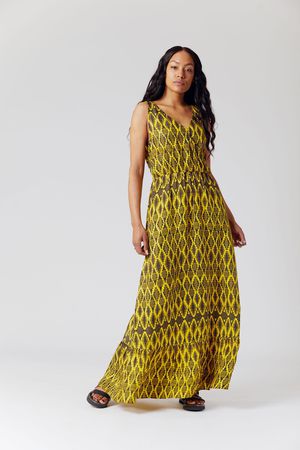 Whirlygig Cupro Dress in Tangerine