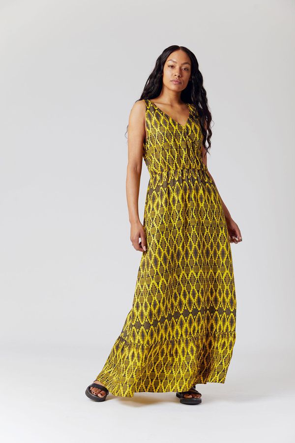 image of Whirlygig Cupro Dress in Tangerine