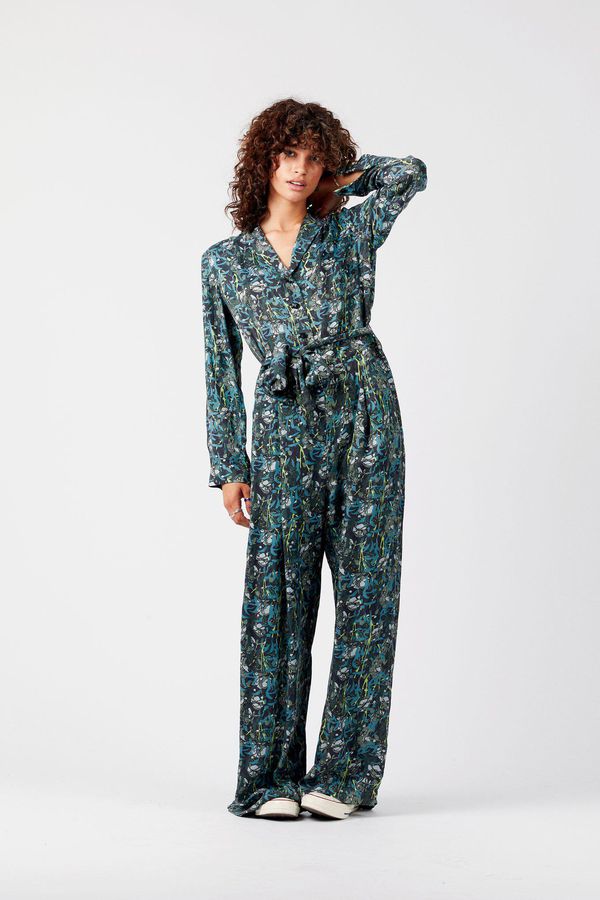 image of Wild Cupro Jumpsuit in Himalyan Pops Deep Acid