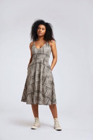 Island Organic Cotton Dress in Black