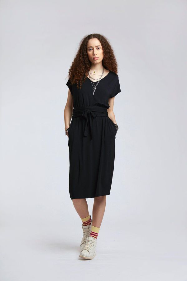 image of Salma Modal Dress in Black