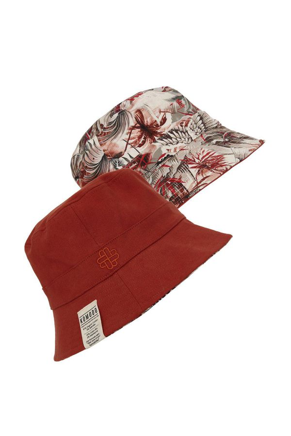 image of Bucky Reversible Unisex Hat in Bali Red