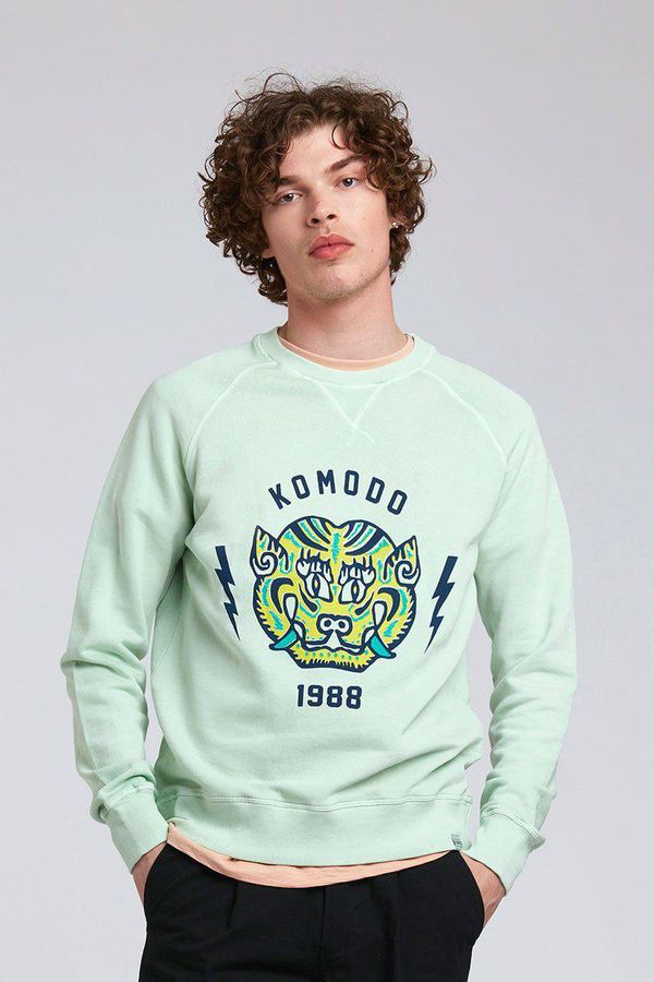 image of Tiger Organic Cotton Crew Neck in Jade