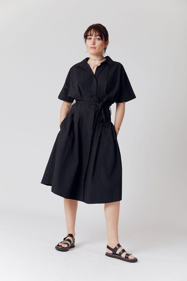 image of Ashes Organic Cotton Dress in Black