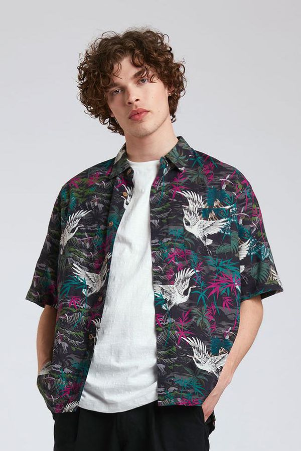 image of Dingwalls Linen Shirt in Bali Dark