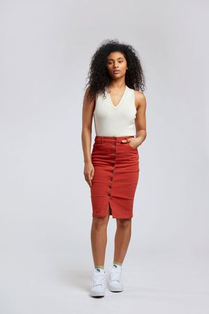 Sundara Organic Cotton Skirt in Lava
