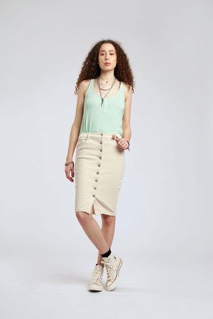 Sundara Organic Cotton Skirt in Sand