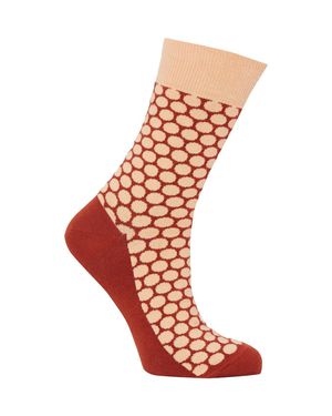 Dots Organic Cotton Socks in Peach