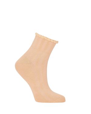 Mesh Organic Cotton Socks in Peach