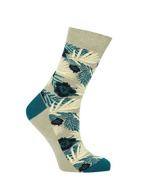 Tropical  Organic Cotton Socks in Sea Salt